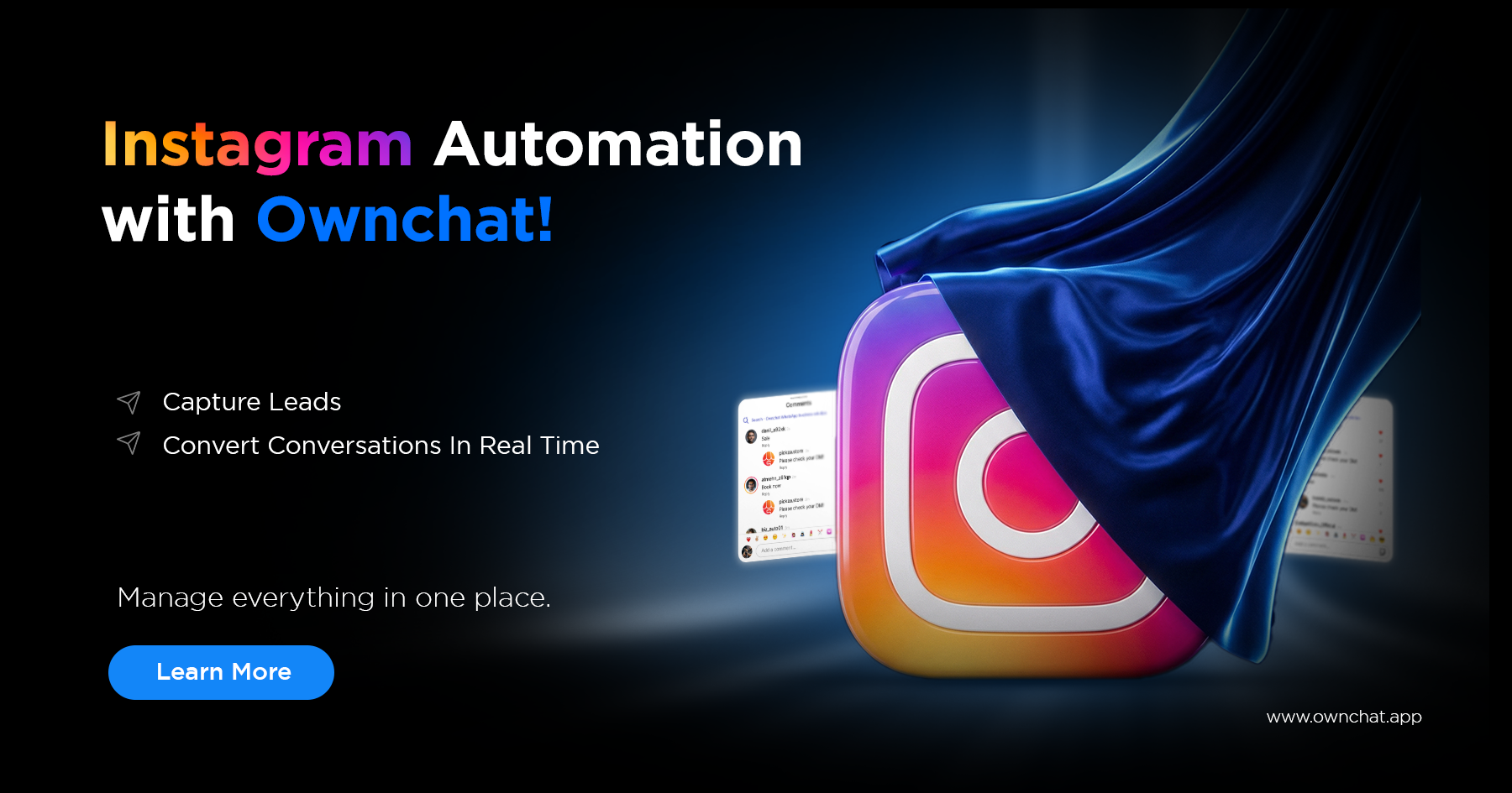Instagram Automation in Ownchat: Capture & Convert Leads in Real Time